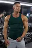 Chaleco de Punto de Seda Helada acanalado YOUNGLA Nuevo para Hombre, Chaleco Deportivo de Fitness, Prenda Ajustada para Entrenamiento de Running y Baloncesto