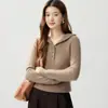¡No elige atuendos! Sudadera de cachemir de estilo sencillo para mujer, con botones, suave y relajada, tejido versátil