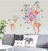 Nuevas Pegatinas de Pared de Ciervo Sika Pintadas a Mano Modernas para Sala de Estar, Dormitorio, Papel Pintado Decorativo, Pintura Impermeable Removible SK9273