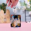 Animación Rectangular DIY Joyería para Estudiantes Llavero Colgante Acrílico Transparente de Doble Cara Decorativo de Escritorio