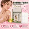 Parches adhesivos transfronterizos infusionados con berberina, 30 piezas, diseñados para un cuidado suave de la piel, proporcionando una sensación ligera y cómoda en la piel, con una textura fina, suave y transpirable