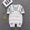 Conjunto de Ropa de Primavera para Bebé Pantalones con Tirantes para Niño Conjunto Guapo de Dos Piezas 2 Ropa para Bebé de Mujer 1-3 Años Ropa para Niños Primavera y Otoño