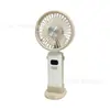 2027 Nuevo Modelo Ventilador de Mano Digital Pantalla 199 Niveles Control de Velocidad Continuo Carga USB Cordón Plegable Mini Portátil