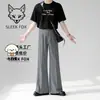 Calças versáteis e estilosas de outono para homens, estilo de rua americano, simples e da moda, emagrecem e alongam as pernas, levemente pantalonas