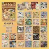 Libro de pegatinas caprichosas estilo japonés Xinmo para journaling, collage, materiales de decoración DIY, lindas pegatinas de dibujos animados de comida troqueladas