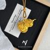 Nuevo Colgante de Calabaza Filigrana Hueca Oro Antiguo Étnico Estilo Chino Oro Arena Vid Calabaza Trepadora Collar de Cuerda Trenzada