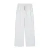Pantalones deportivos casuales de algodón chino transfronterizos 350g marca de moda holgados para mujer, pierna recta, color liso, pantalones largos de otoño e invierno, en stock al por mayor