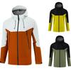 Nuevo Cortavientos con Capucha de Bloques de Color Estilo Comercio Exterior para Hombre Otoño e Invierno 2025 Chaqueta Casual Holgada con Cremallera para Hombre