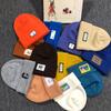 Procesamiento de sombrero de acrílico europeo y americano personalizado, gorro de punto de color sólido, gorro de punto cálido, sombrero para hombre, LOGO personalizado