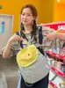 Mochila 3D Linda de Chica con Bloques de Color Estilo Japonés para Estudiantes Universitarios, Bolso Versátil de Gran Capacidad con Frutas de Moda Guayaba Manzana