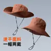 Sombrero de Pescador de Secado Rápido Sombrero para Exteriores Camping Senderismo Sombrero de Escalada con Cordón Sombrero de Vaquero Occidental Sombrero de Escalada de Ala Ancha para Hombre