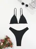 Nuevo traje de baño bikini Comercio exterior europeo y americano transfronterizo sexy push up color liso bikini de dos piezas traje de baño de calidad para mujer