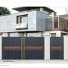 Fábrica de Origen Foshan Puerta Sencilla de Aleación de Aluminio Patio de Villa Puerta Corredera Eléctrica Puerta Doble Corredera Hecha a Medida