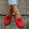 Zapatos Mocasines Nuevos de Talla Grande para Mujer 2025 Verano Europeo y Americano Punta Redonda Planos Simples Casuales Zapatos de Mamá Mocasines