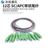 Fongko 12-Núcleos Sc Lc Fc Paquete Pigtail Apc Upc 1m Fibra de Cinta de Baja Pérdida de 12 Colores