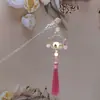 Nuevo pasador de borla de linterna azul luminoso estilo antiguo pasador de paso versátil retro accesorios Hanfu cheongsam tocado