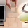Bloques Cuadrados de Madera, Bloques de Madera de Pino, Bloques de Construcción de Madera Maciza, Materiales para Maquetas Hechas a Mano DIY, Cubos Pequeños de Madera