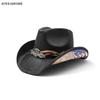 Sombrero de vaquero de copa dura, sombrero de playa, nuevo sombrero de verano, sombrero de paja panamá para hombres y mujeres, sombrero de copa, sombrero de vaquero occidental americano