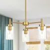 Lámpara de araña multicabezal de cristal americano transfronterizo de Amazon, creativa, para sala de estar, dormitorio, comedor, cocina, isla, lámpara de araña giratoria para escalera.