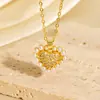 Moda Transfronteriza Nuevo Estilo Collar de Perlas y Diamantes en Forma de Corazón, Lujo Ligero con un Toque de Alta Gama, Diseño de Nicho, Colgante en Forma de Corazón que se Puede Abrir