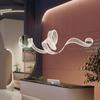 Lustre Minimalista de Designer para Streamer Arte Simples para Restaurante Forma de Onda Longa Recepção Sala de Chá Lustre de Acrílico