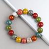 Fornecimento de fábrica pulseira de cerâmica design retrô estilo nacional pulseira de contas multicoloridas estilo nacional joias de pulseira atacado pulseira homens e mulheres