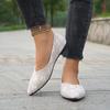 Comércio Exterior Tamanho Grande Sapatilhas de Bico Fino para Mulheres 2024 Novo Estilo Estilo Nacional Sapatilhas de Boca Rasa Solado Feijão Sapatos de Trabalho Profissional Atacado