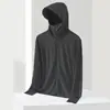 Ropa de Protección Solar para Hombre Verano Ligera Chaqueta con Capucha Transpirable Anti-ultravioleta Seda de Hielo Pesca Ropa de Protección Solar Ropa Exterior Chaqueta