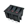 Interruptor basculante de 9 pies y 2 velocidades de 3 contactos interruptor basculante negro KCD9 luz LED de ojo de gato rojo con CQC y otras certificaciones