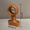Soporte para barra de cortina de madera maciza de estilo antiguo Barra romana 35 accesorios base simple y doble montaje lateral superior soporte fijo de doble código