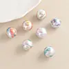 Cuentas Acrílicas Redondas Impresas de 16 mm Europeas y Americanas Transfronterizas Pulsera para Bebé Accesorios de Joyería Llavero Cuentas Sueltas