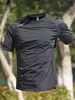 Camiseta de Manga Corta para Hombre, Ropa de Verano Delgada de Secado Rápido, Top Deportivo de Manga Corta, Nueva Camiseta Deportiva Casual de Media Manga para Hombre
