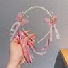 Accesorios para el cabello de mariposa de súper hada antigua para niñas, tocado de foto de estilo chino Hanfu, diadema con borlas y flores para niña pequeña