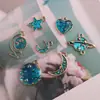 Serie de Nuevo Cielo Estrellado Estilo Coreano Aleación con Goteo de Aceite Accesorios para Joyería DIY Pendientes, Pulseras, Collares, Colgantes de Oro K