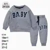 Sudadera de Otoño Nueva de Cuello Redondo Transfronteriza Material Ropa para Bebés y Niños Traje de Dos Piezas Traje Deportivo Casual [Mayoreo]