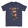 Algodón Transfronterizo Tf-Caw-F Divertido Meme de Gallo Camiseta Humorística para Hombre Camiseta Genial de Manga Corta Camiseta con Cuello de Marinero 100