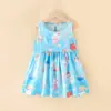 Vestido chaleco de princesa para niños grandes y niñas vestido de seda de algodón vestido de verano de estilo occidental de seda de algodón para niñas nuevo para niños coreanos