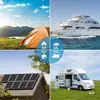 Kit de Panel Solar Monocristalino de Silicio 12V Sistema de Generación de Energía Fotovoltaica Estilo Camping al Aire Libre Viaje Carga de Teléfono Móvil USB