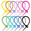 Corbatas de Cable de Silicona Coloridas Transfronterizas Llavero DIY Ropa Bolsa Accesorios Hebilla Cordón Almacenamiento de Cable de Datos Correa de Sujeción