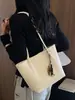 Bolsa de axila de gran capacidad para mujer, bolso tote con patrón tejido nuevo para el verano 2026, bolso cesta simple de un solo hombro