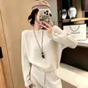 Suéter de punto trenzado a la moda de un solo hombro estilo perezoso para mujer, nuevo de otoño, holgado, adelgazante, versátil, con temperamento, top elegante