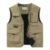 Chaleco de Trabajo para Hombre para Exteriores con Múltiples Bolsillos, Chaleco Casual para Pesca y Fotografía, Chaleco de Secado Rápido para Primavera y Otoño 2267
