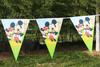 2.3 metros 10 bandeiras cartoon Mickey bandeira de corda de papel Escola jardim de infância decoração de festa de aniversário bandeira