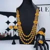 Novo Popular Transfronteiriço do Oriente Médio Dubai Moda Europeia e Americana Flor Joias de Noiva Conjunto de Quatro Peças Versátil Joias para Banquete
