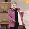 Roupas de Inverno para Vovó Algodão com Veludo Roupas de Proteção Contra o Frio Blusa 60-70 Anos Roupas de Algodão Engrossadas Jaqueta de Algodão Outerwear