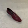 Zapatos para el Trabajo Mocasines Elegantes sin Cordones Hebilla de Cuero Zapatos Pequeños de Cuero 2026 Otoño/Invierno Mocasines Retro de Punta Cuadrada con Tacón Grueso para Mujer