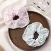 Novedoso scrunchie estilo coreano con tela plisada, diseño de nicho, tacto de alta gama, liga para el cabello para mujer