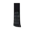 Meias de yoga masculinas, comprimento até a panturrilha, antiderrapantes, meias esportivas profissionais para Pilates, meias de cinco dedos, meias para piso de academia interna, meias masculinas