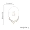 Aretes de Botón Ovalados con Forma de Lágrima en V Tachonados con Diamantes Estilo Francés Vintage Collar Cadena para Clavícula Estilo Palacio Conjunto de Temperamento Venta al por Mayor
