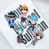 Llavero de One Piece con diseño de muñeco de dibujos animados de One Piece, colgante de coche de Luffy Solon Qiao Ba hecho a mano